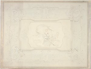 Techo de estuco en el comedor del Bajo Belvedere de Johann Peter Krafft