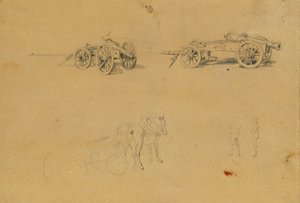 Estudio para cañones, parafernalia militar de Johann Peter Krafft