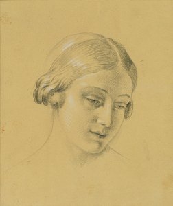 Estudio de retrato femenino de Johann Peter Krafft