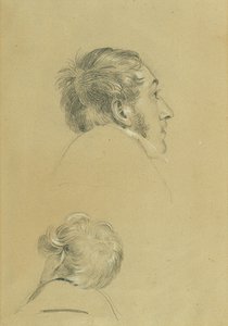 Dos estudios principales para "Regreso del emperador Franz de Pressburg" de Johann Peter Krafft