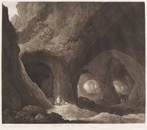 Viajeros en Cavernas Gigantescas de Johann Peter Pichler, after Guillam Dubois