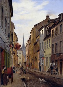 La Parochialstraße, 1831 de Johann Philipp Eduard Gaertner