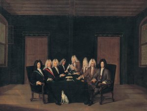 En francés:  Les emissaires au traité de Bade en septembre 1714 Los emisarios del congreso de paz de Baden el 7 de septiembre de 1714