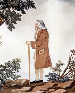 Retrato de Voltaire, escritor francés (1694-1778) - en “Gouache y seda” atribuido a Johann Huber de Ginebra