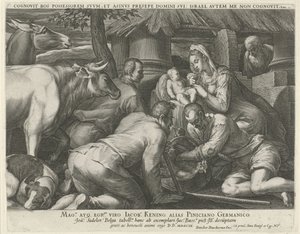 Adoración de los pastores de Johann Sadeler (I)