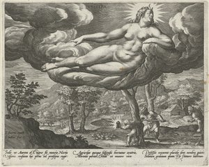 Tardecita Vespera (título sobre objeto) Las cuatro partes del día (título de la serie) de Johann Sadeler (I)