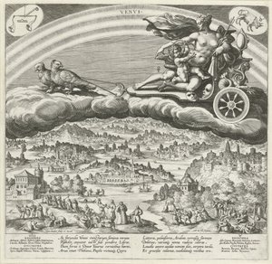 El planeta Venus y su influencia en el mundo. Los siete planetas (título de la serie) Planetarum effectus et eorum in signis zodiac (título de la serie) de Johann Sadeler (I)