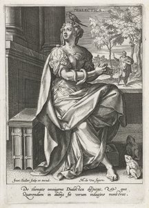 Dialéctica (título sobre objeto) Las siete artes liberales (artes liberales) (título de la serie) de Johann Sadeler (I)