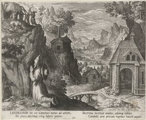 San Landelinus como un ermitaño Ermitaños (título de la serie) Oraculum Anachoreticum (título de la serie)