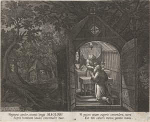 San Maglor como ermitaño Ermitaños (título de la serie) Oraculum Anachoreticum (título de la serie) de Johann Sadeler (I)