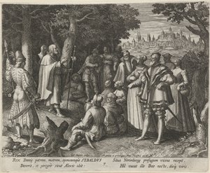 San Sebaldus de Nuremberg como ermitaño La vida virtuosa de los ermitaños (título de la serie) Trophaeum vitae solitariae (título de la serie)