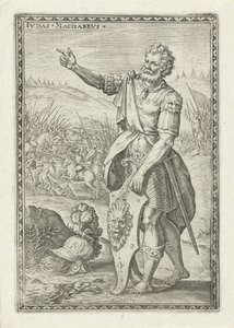 Judas Macabeo Ivdas Macabevs (título sobre objeto) Personajes del Antiguo Testamento (título de la serie) de Johann Sadeler (I)