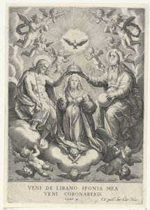 Coronación de María con huestes de ángeles