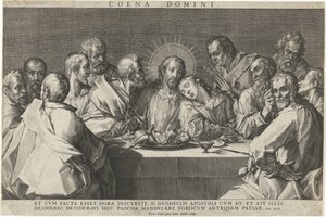 Última cena Coeni domini (título sobre objeto) de Johann Sadeler (I)