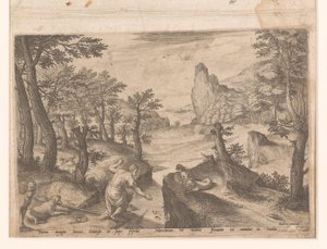 Paisaje con caída de Ícaro de Johann Sadeler (I)