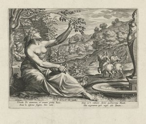 Primavera Ver (título en el objeto) Las cuatro estaciones (título de la serie) de Johann Sadeler (I)