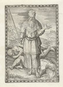 mattías Matathias (título sobre objeto) Personajes del Antiguo Testamento (título de la serie) de Johann Sadeler (I)
