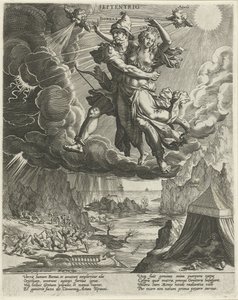 viento del norte Septentrio (título sobre objeto) Los cuatro vientos (título de la serie) de Johann Sadeler (I)