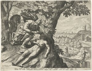 Parábola del buen samaritano de Johann Sadeler (I)