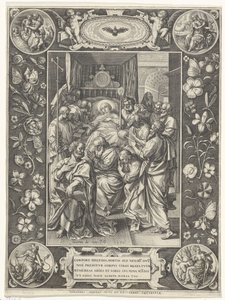 Lecho de muerte de María de Johann Sadeler (I)