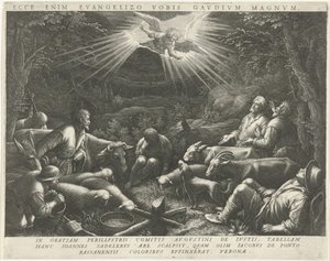 Anunciación a los pastores de Johann Sadeler (I)
