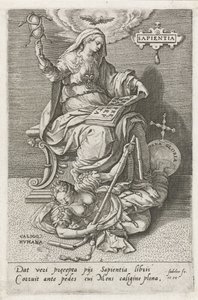 La Sabiduría (Sapientia) Supera el Desconcierto Humano (Caligo Humana) sapientia (título sobre objeto) Las virtudes conquistan los vicios (título de la serie)