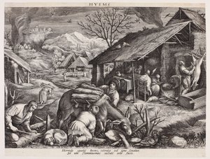 El invierno - Hyems (Las cuatro estaciones) de Johann Sadeler I