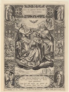 La Coronación de la Virgen de Johann Sadeler I
