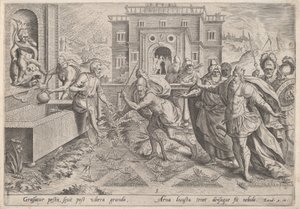 La plaga de langostas de Johann Sadeler I