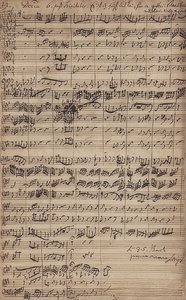 Manuscrito de la cantata Es ist das Heil uns kommen her (BWV 9) de Johann Sebastian Bach