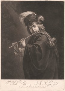 Niño tocando la flauta de Johann Simon Negges