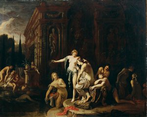 Diana y Calisto en el baño. de Johann Spillenberger