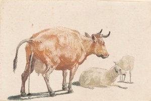 La vaca orinando de Johann Teyler, after Paulus Potter