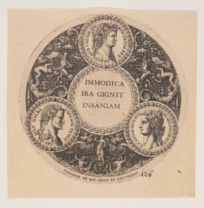 Immodica Ira Gignit Insaniam, Diseño de Interiores de Tazze de Johann Theodor de Bry