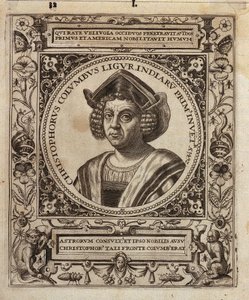 Retrato de Cristóbal Colón de Johann Theodor de Bry