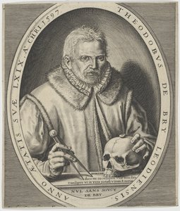 Retrato de Theodor de Bry 1528-1598, ca. 1597 de Johann Theodor de Bry