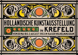 Cartel publicitario de la Exposición de Arte Holandés en el Museo Kaiser Wilhelm de Krefeld