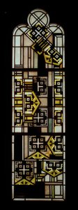 Ventana trilobulada negro-amarilla