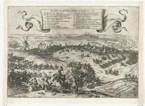 Alva asedia Bergen en Henegouwen, 1572 Recuperación de las montañas, Albano Gubernatore. 1572 (título sobre el objeto) de Johann Wilhelm Baur