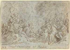 Coro de cazadores y pastores, 1640 de Johann Wilhelm Baur
