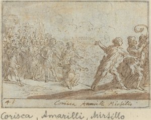 Corisca, Amarilli y Mirtillo, 1640 de Johann Wilhelm Baur