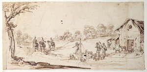 Escena rural de Johann Wilhelm Baur