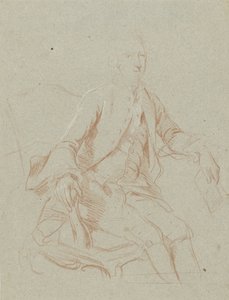 Caballero sentado con un libro de Johann Wilhelm Böttner