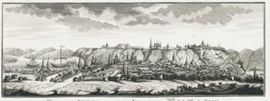 Vista de Tobolsk, ca 1735 de Johann Wilhelm Lürsenius