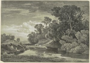 En el Arly cerca de Karlsruhe de Johann Wilhelm Schirmer