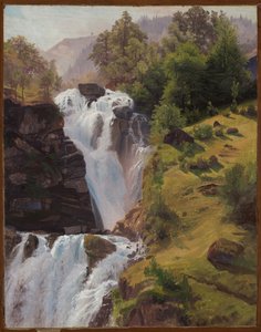 Las cataratas de Reichenbach cerca de Meiringen de Johann Wilhelm Schirmer