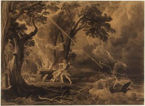 Caín mata a Abel (Génesis 4, 8) de Johann Wilhelm Schirmer