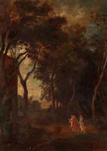 Promesa en el bosque de Mamré de Johann Wilhelm Schirmer