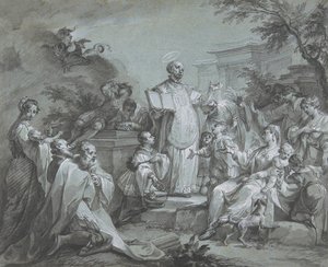 San Ignacio de Loyola Predicando, antes de 1761