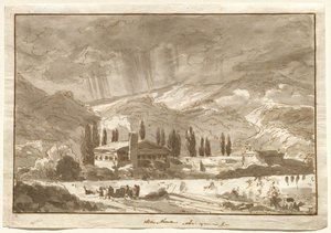 Tormenta sobre las montañas cerca de Nocera de Johann Wolfgang von Goethe